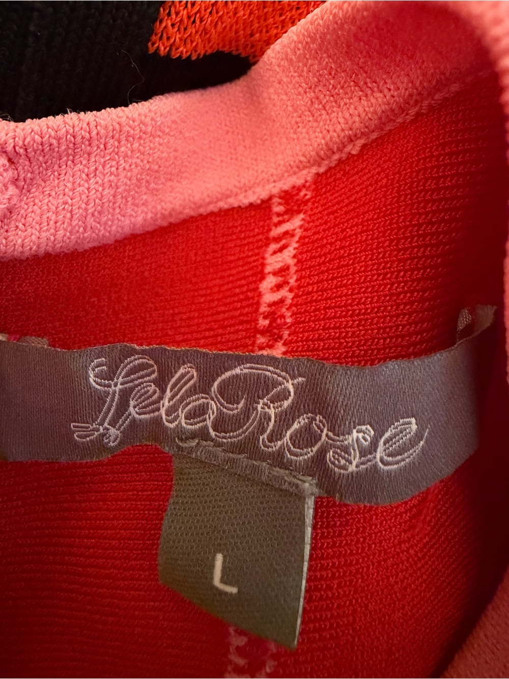 Lela Rose Pink Scalloped Knit Dress Size Large - Picture 3 of 4